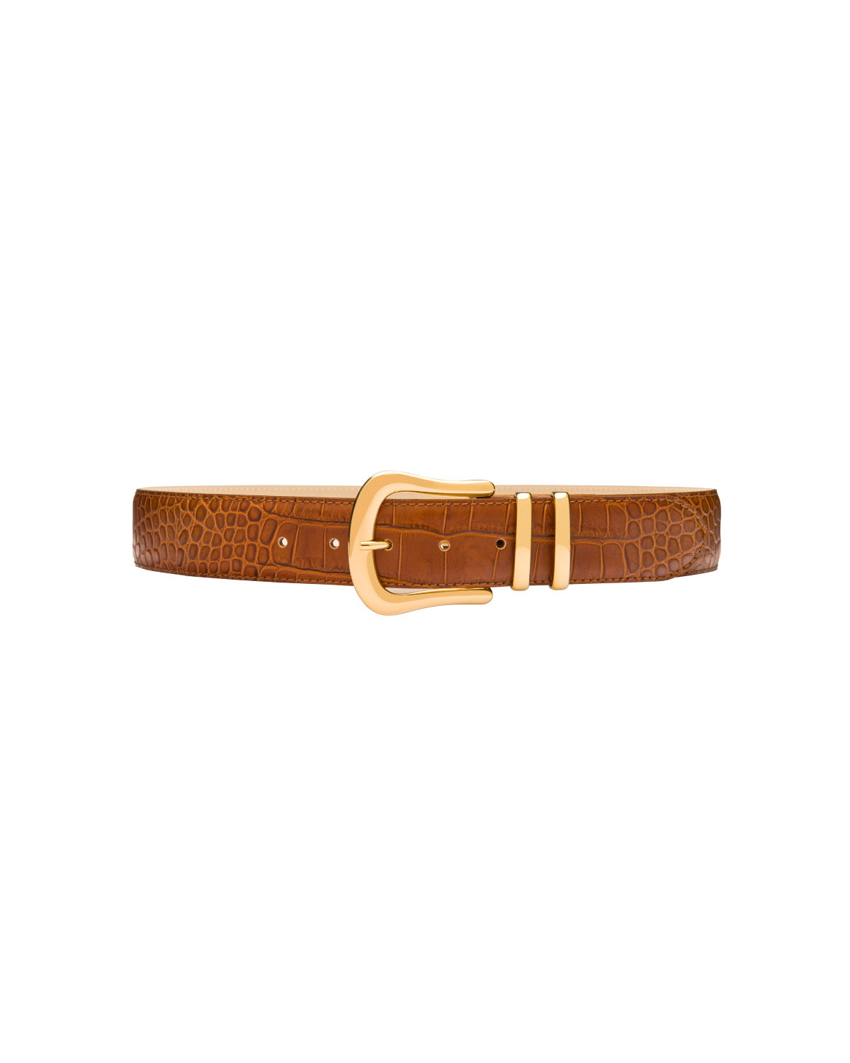 Marina croc print leather belt