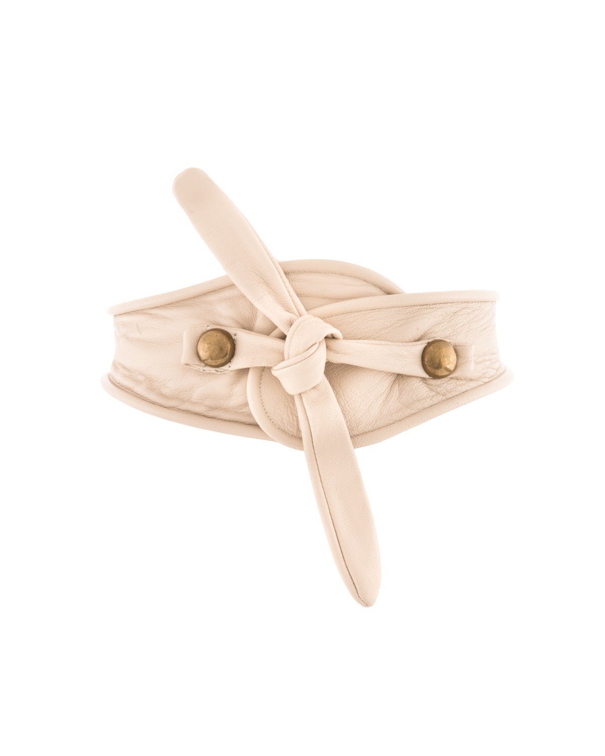 Nia soft leather tie waist belt
