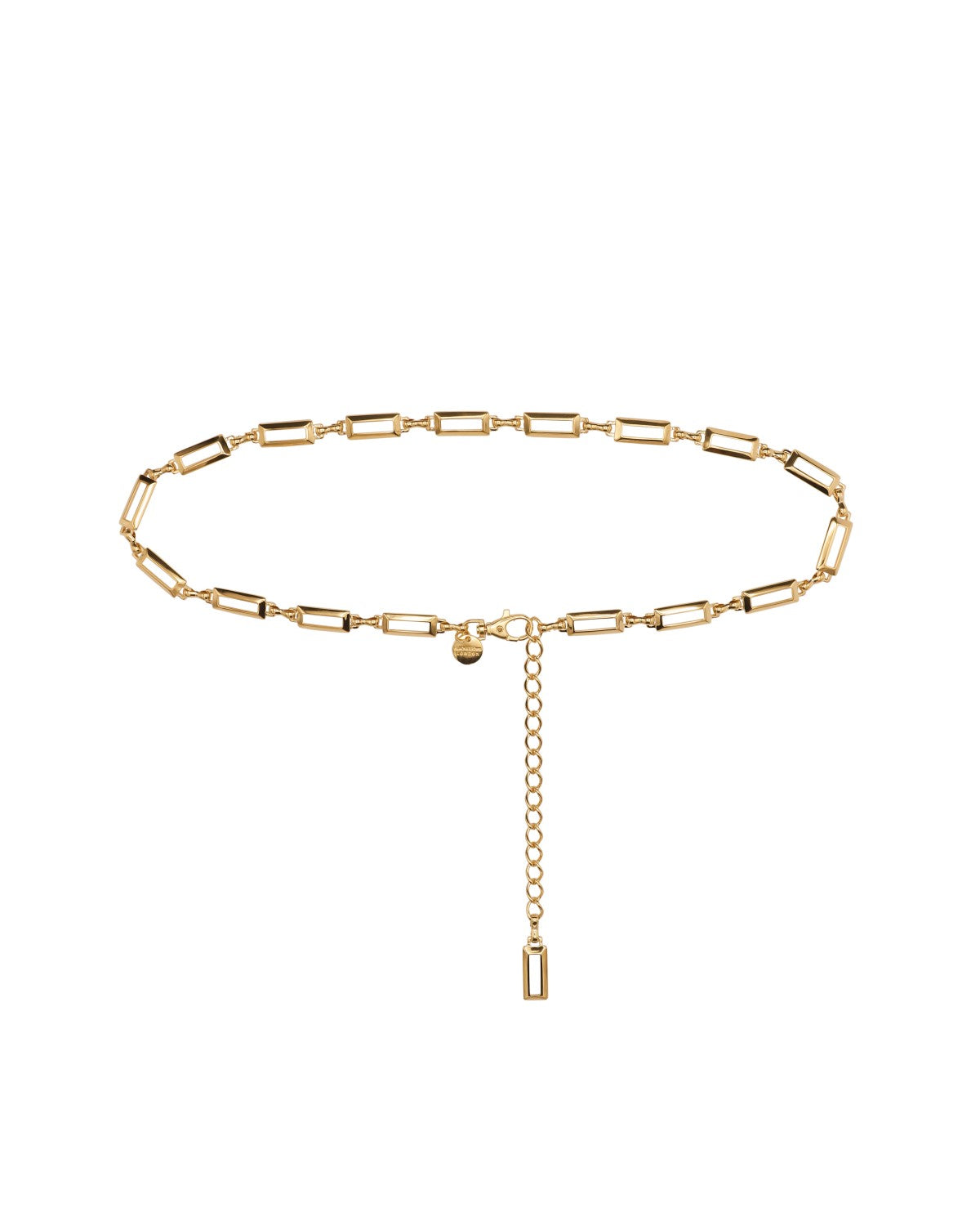 Hala Gold rectangles chain belt
