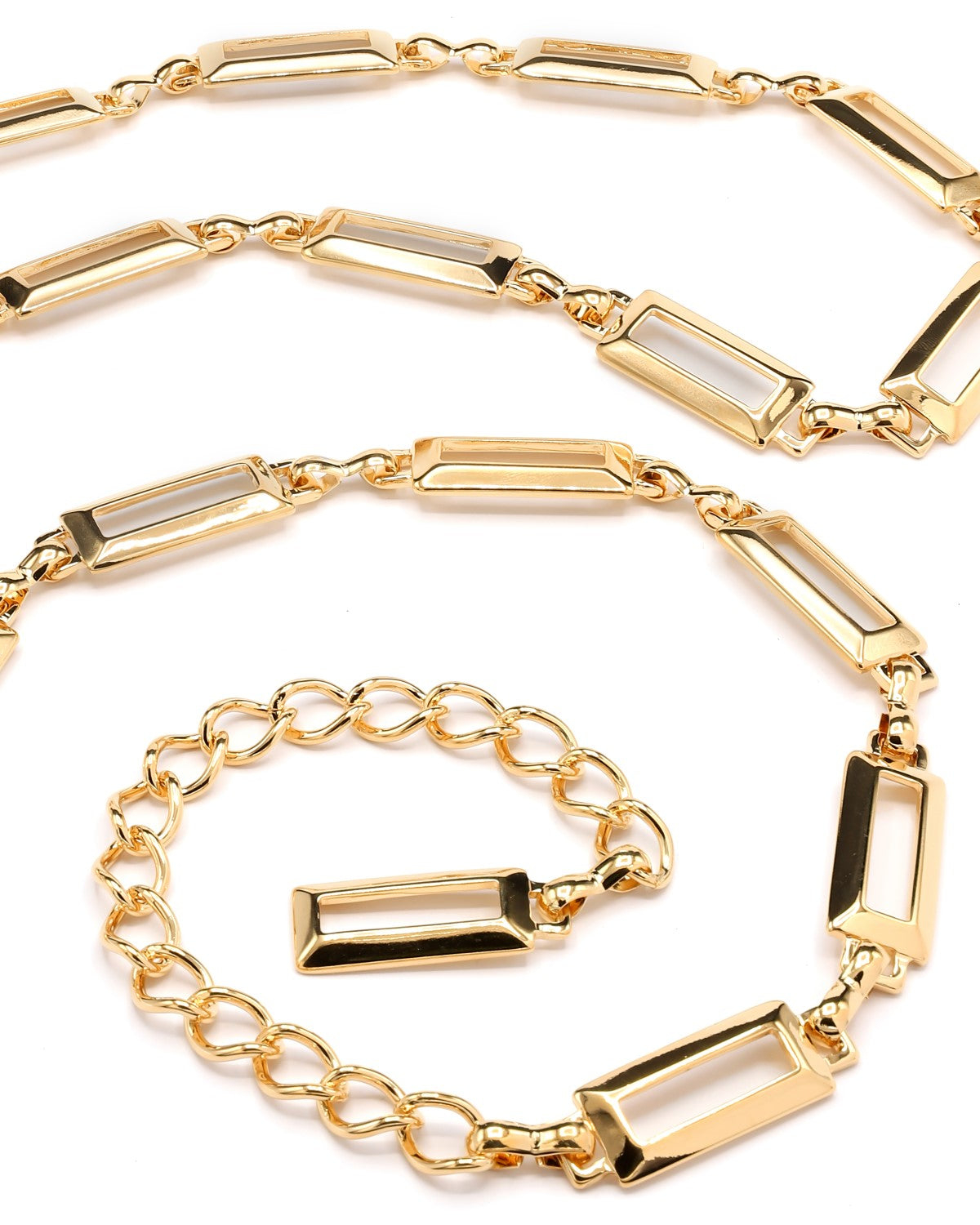 Hala Gold rectangles chain belt