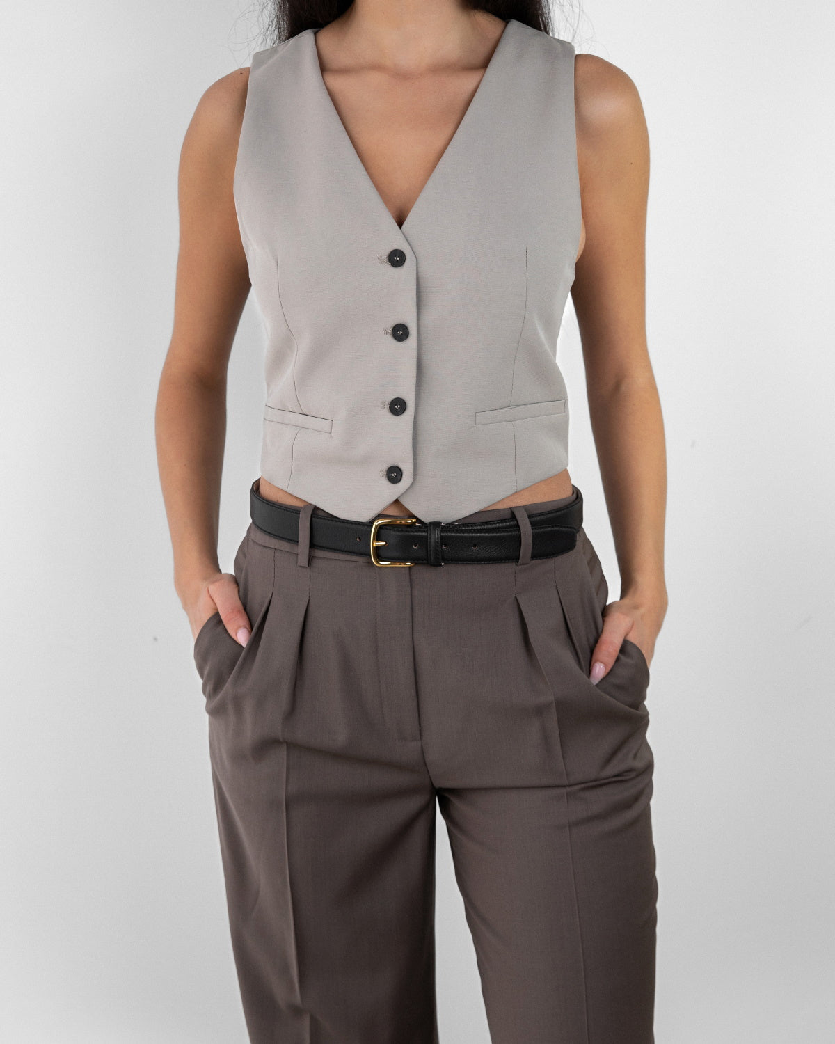 Hugo classic black waist belt