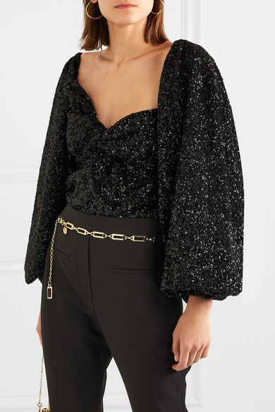 Hala Gold rectangles chain belt