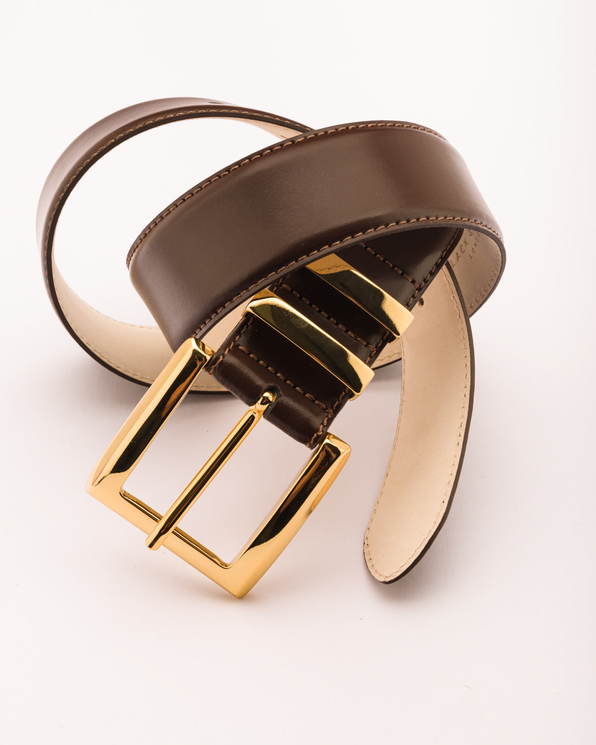 Naomi brown leather waist belt