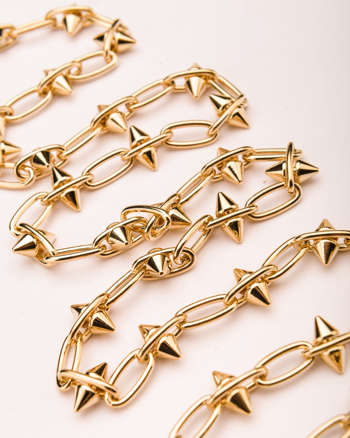 Cassie gold studded chain belt