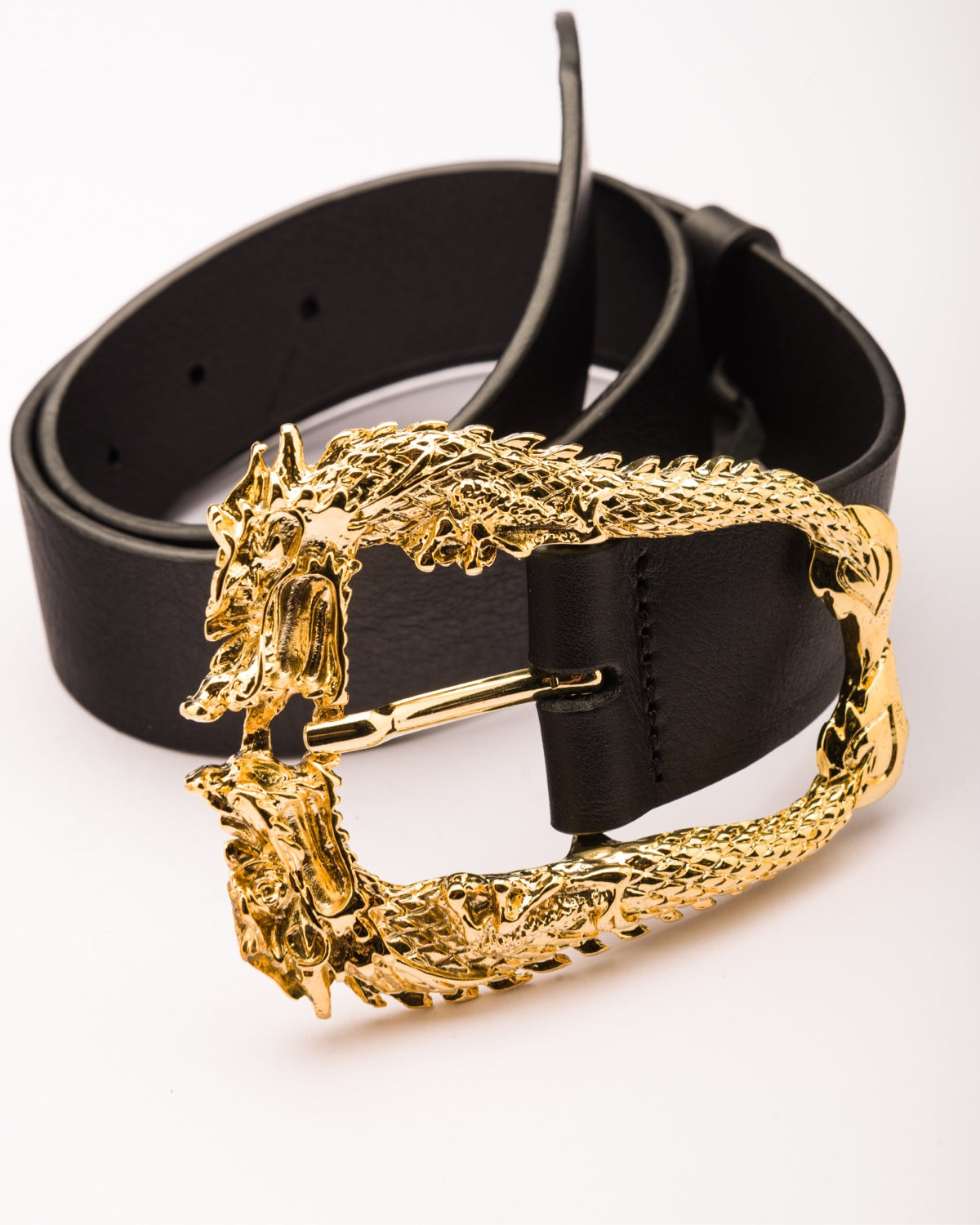 Dragon gold buckle waist belt