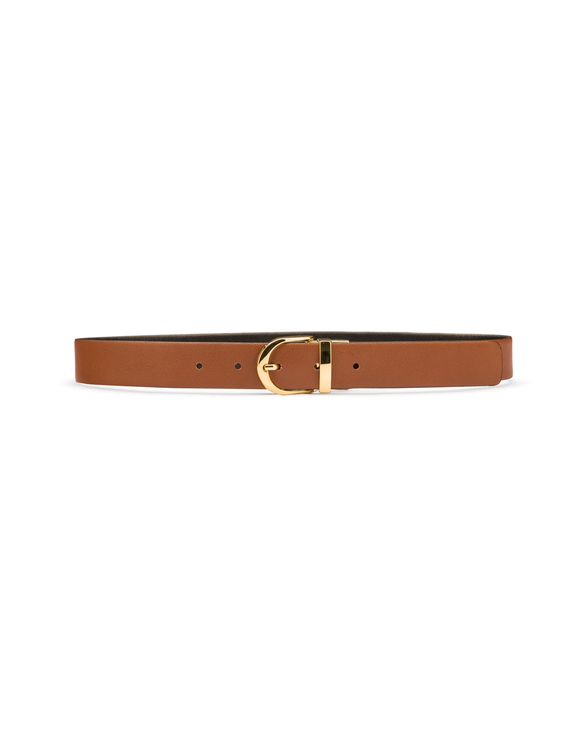 Hollie reversible black leather belt