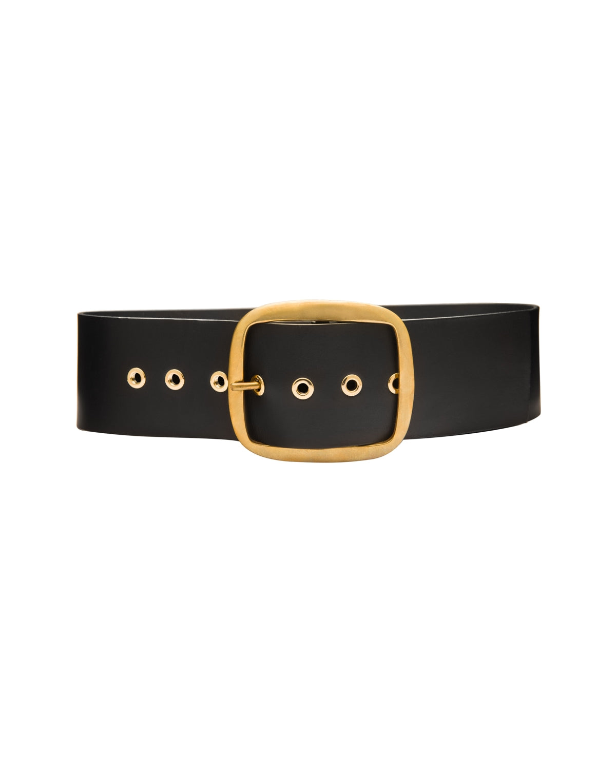Imogen wide black waist belt
