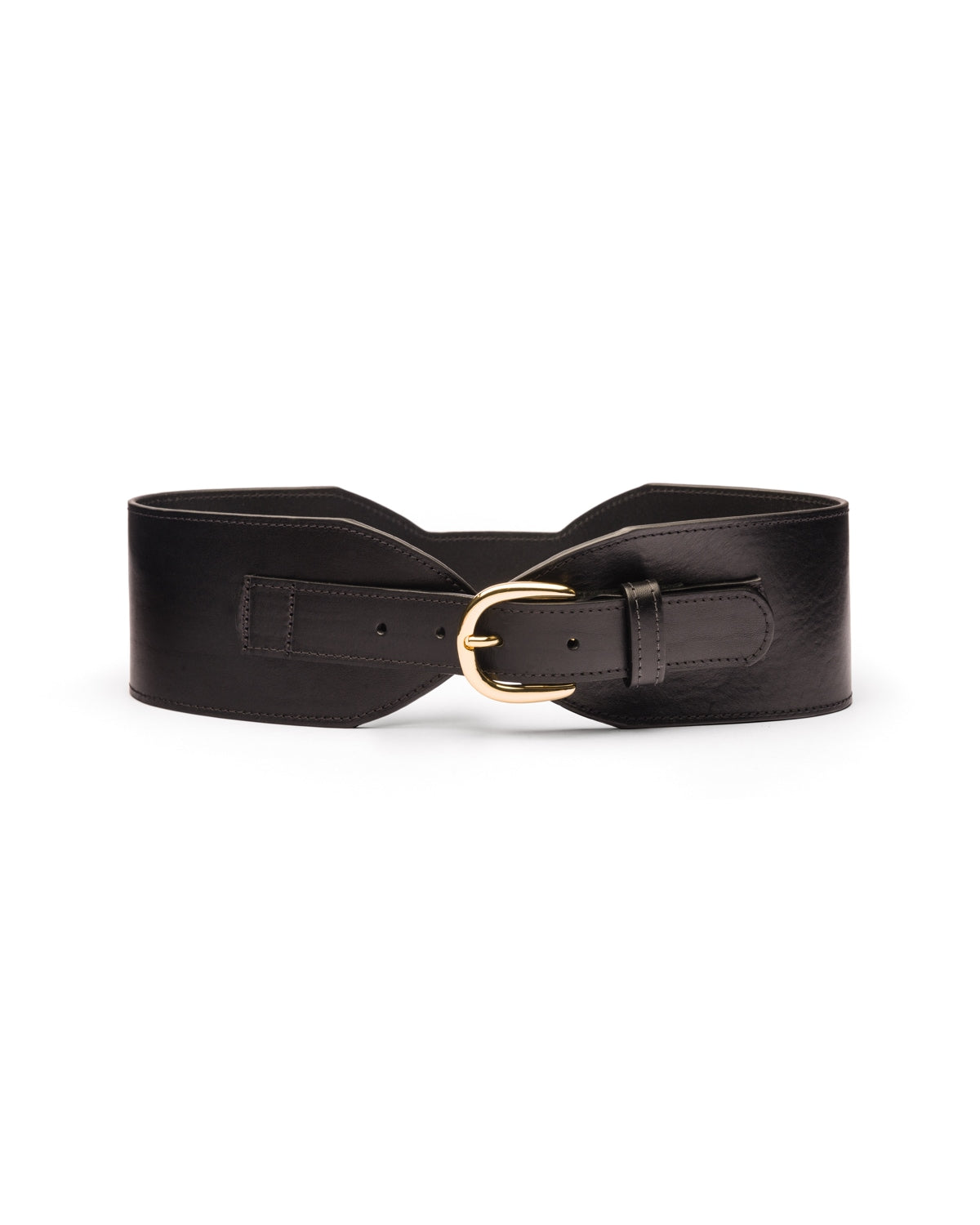 Lina black wide waist belt