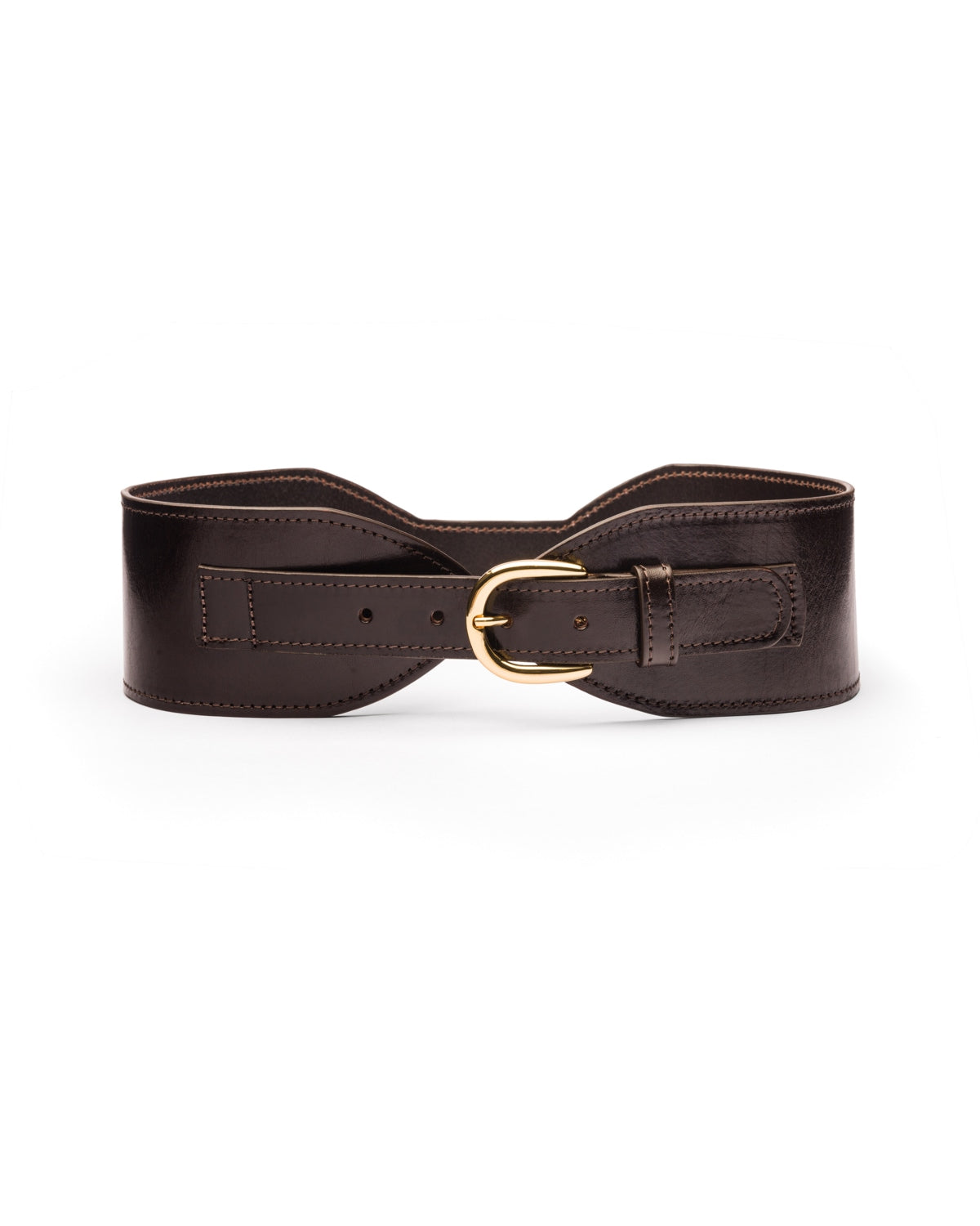 Lina brown wide waist belt