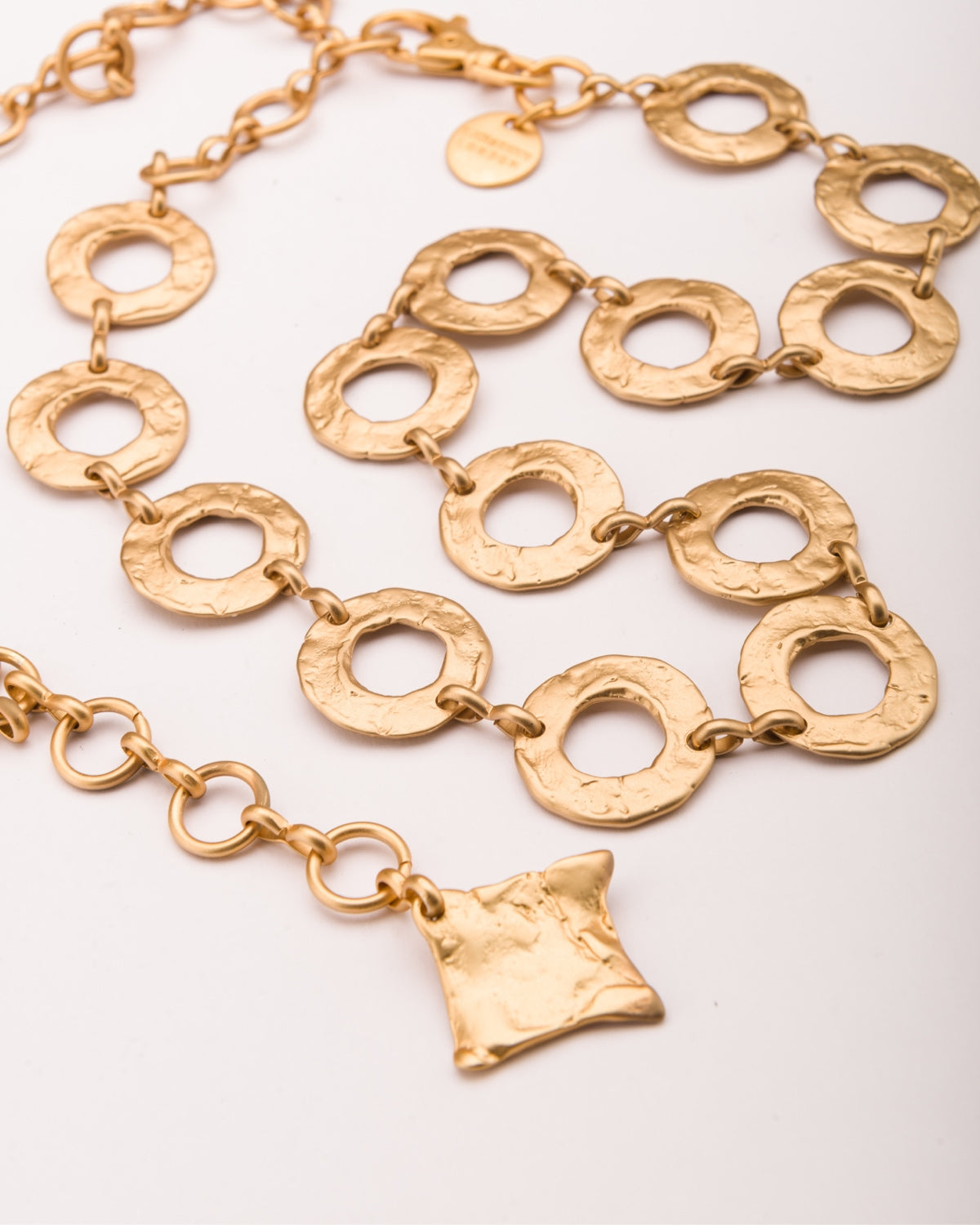 Tash mini gold discs chain belt