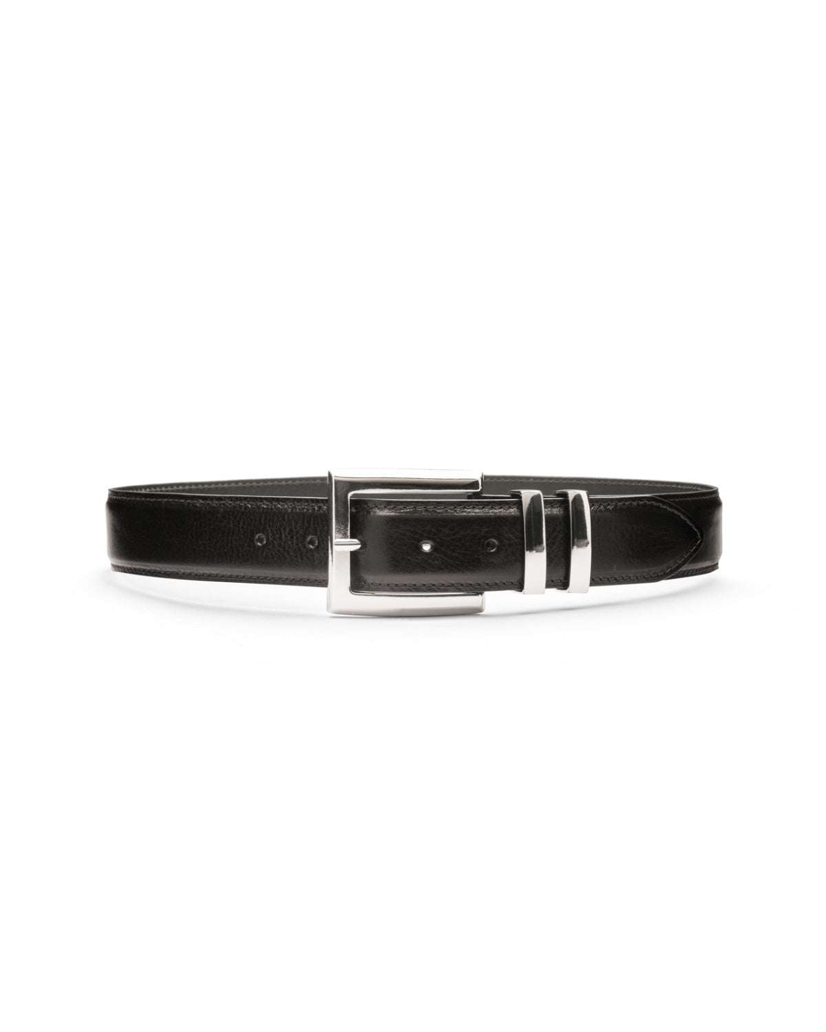 Naomi silver buckle leather waist belt