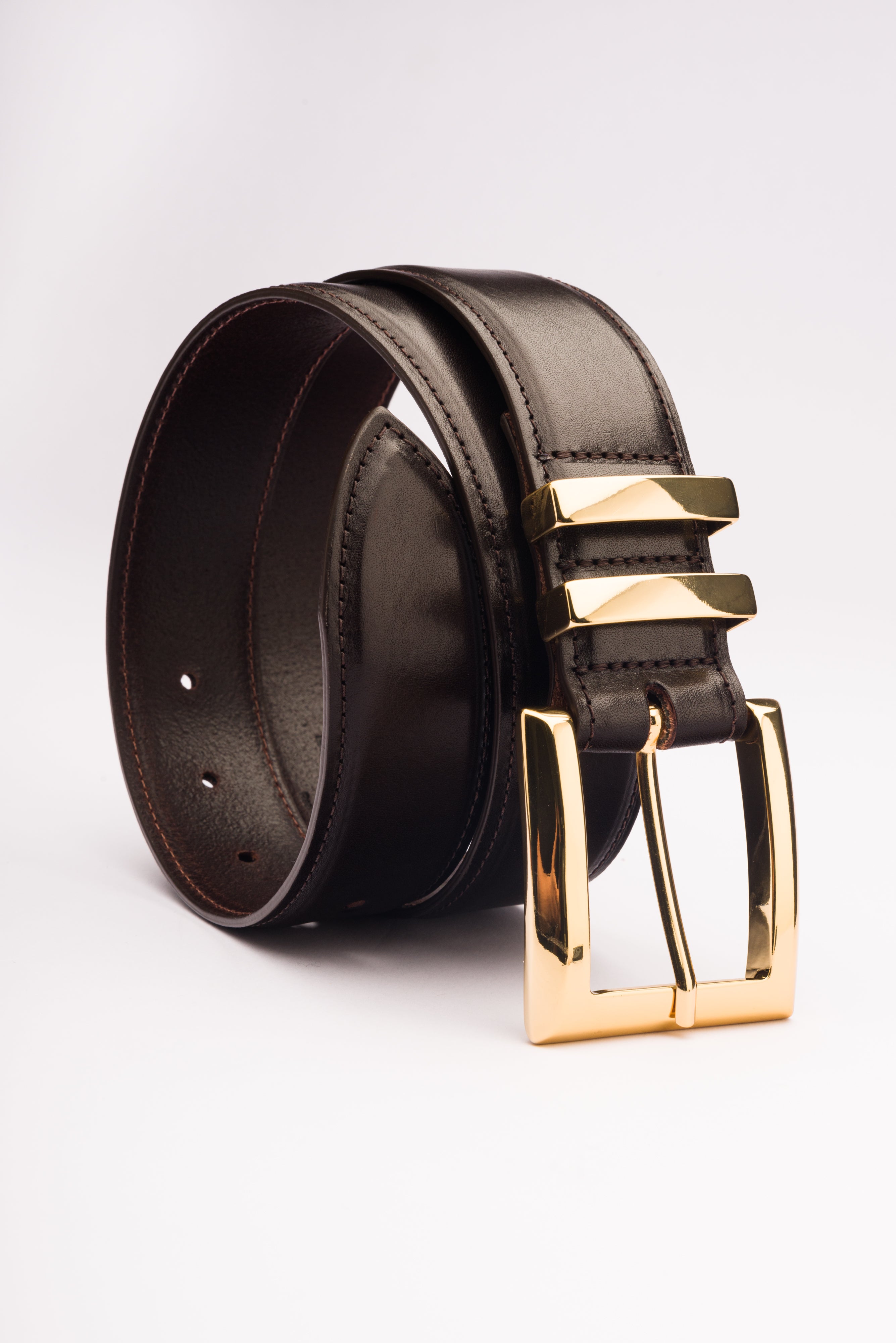 Naomi brown leather waist belt