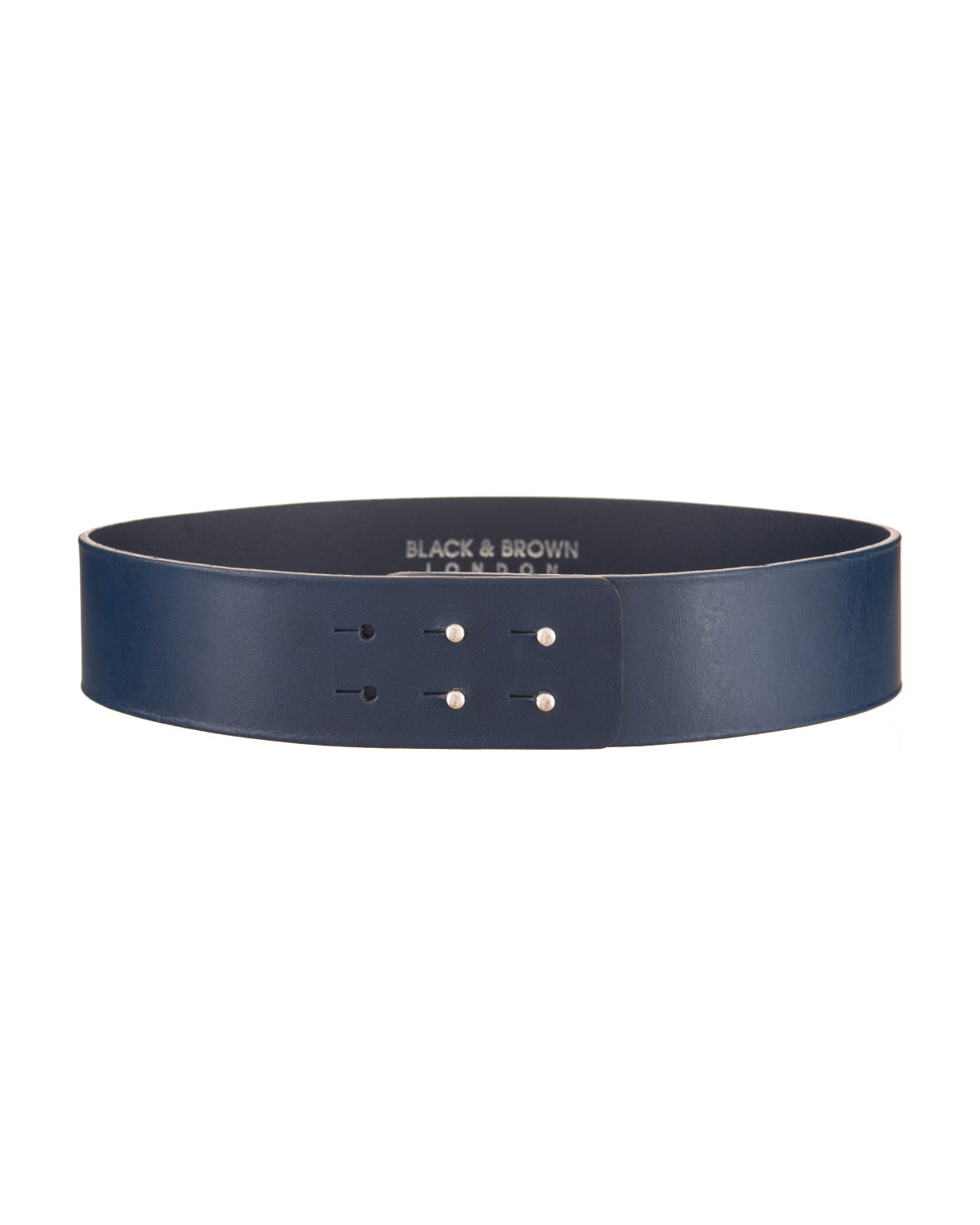 Holly navy leather band waist belt