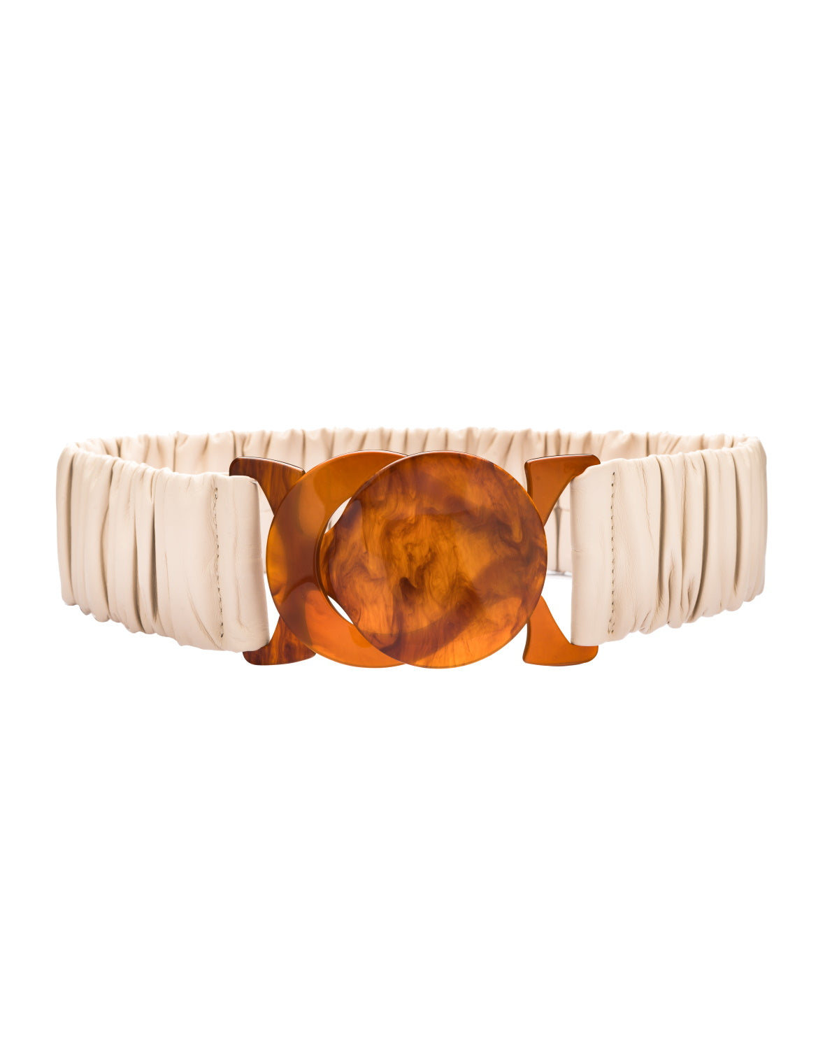 Joanna tortoiseshell cream waist belt