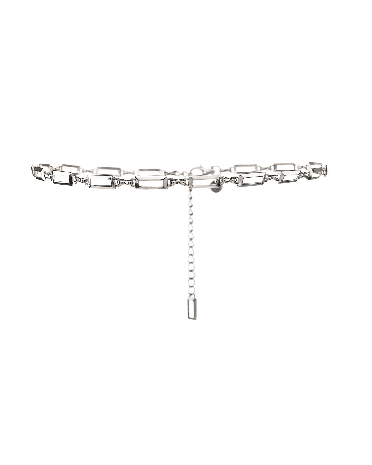 Hala silver rectangles chain belt