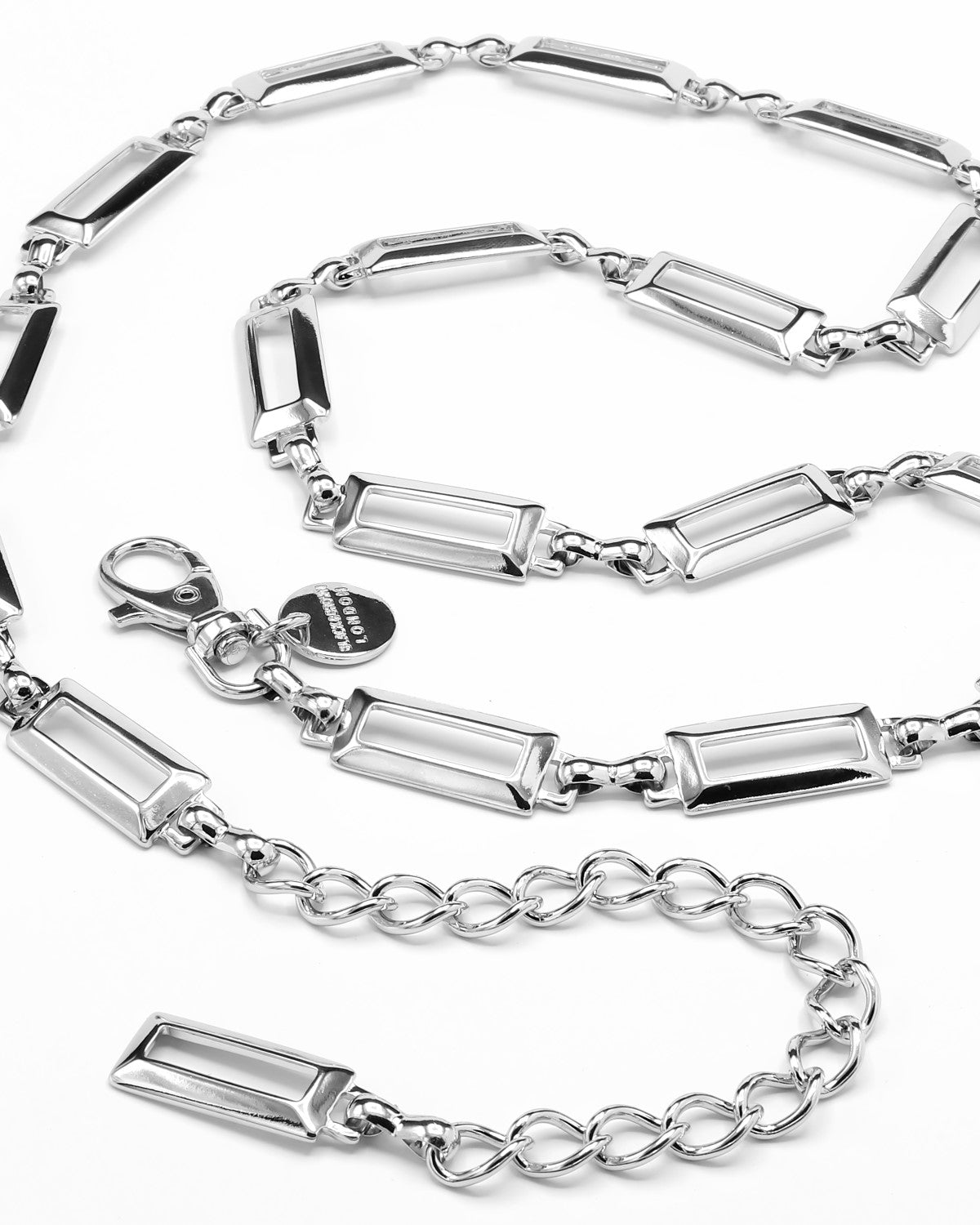 Hala silver rectangles chain belt