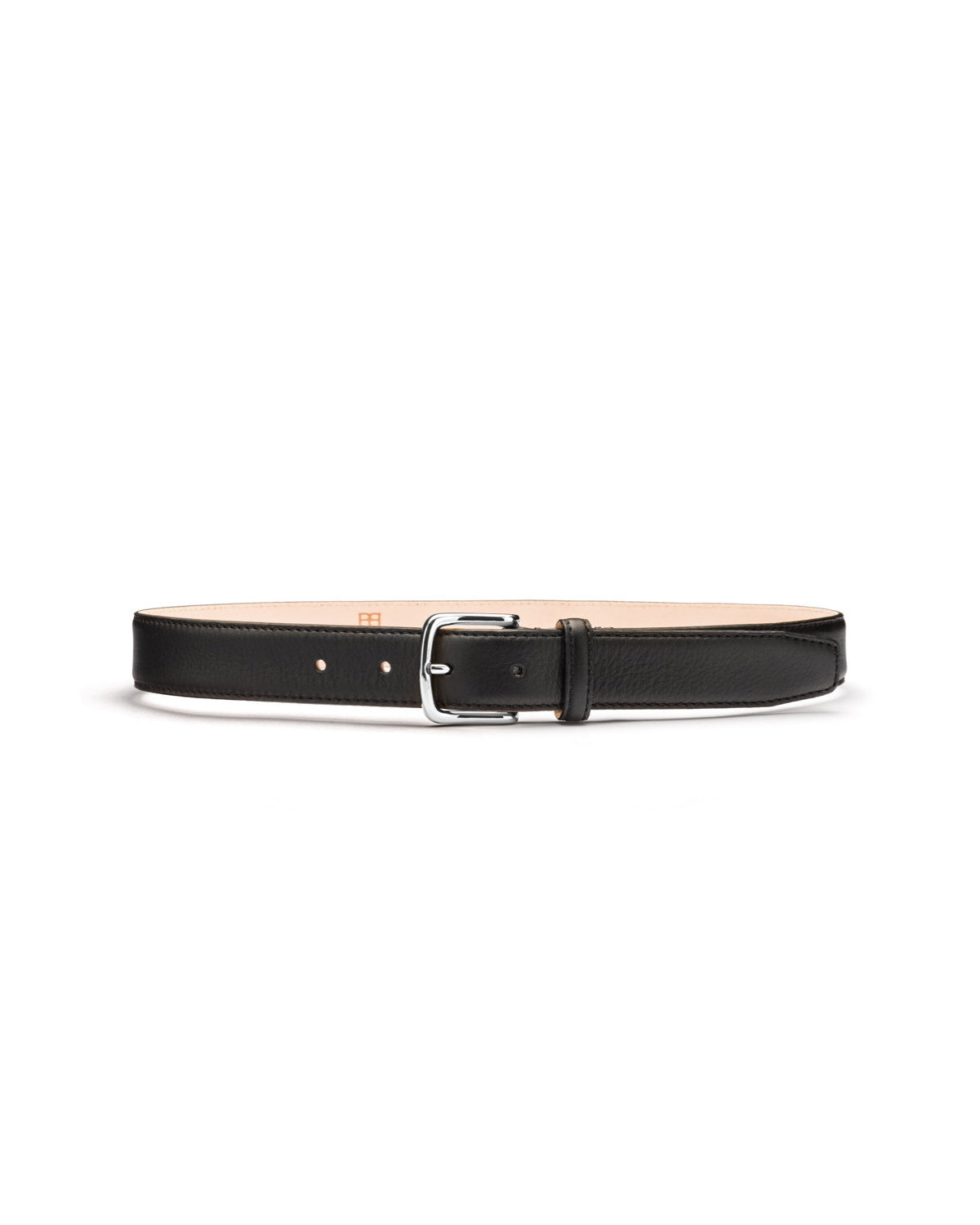 Hugo classic black silver buckle waist belt