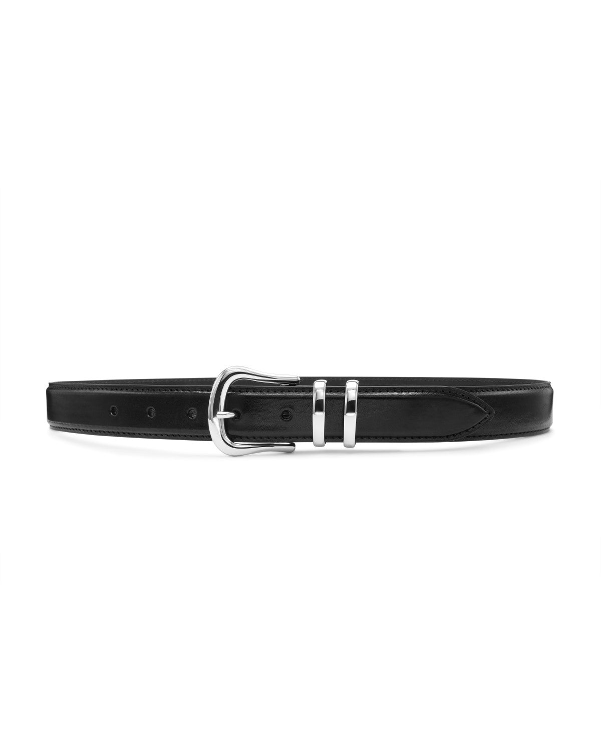 Marina II slim silver buckle waist belt