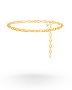 Ping Pong Sienna Abstract Belt in Black/Gold main image 1