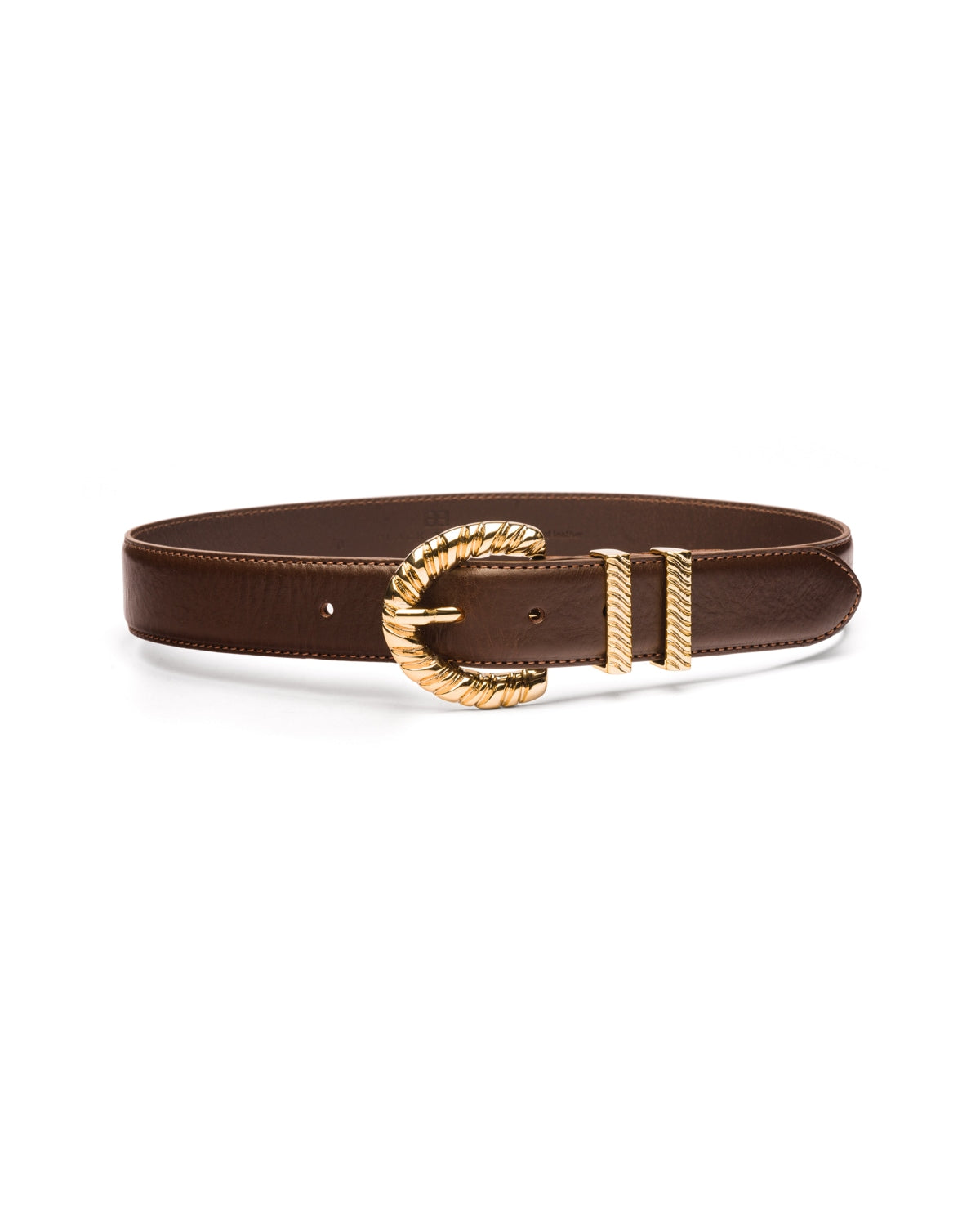 Lia brown leather waist belt