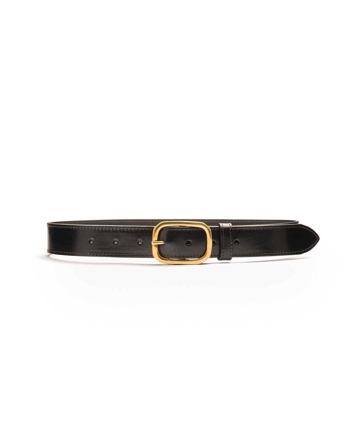 Isabella black leather waist belt