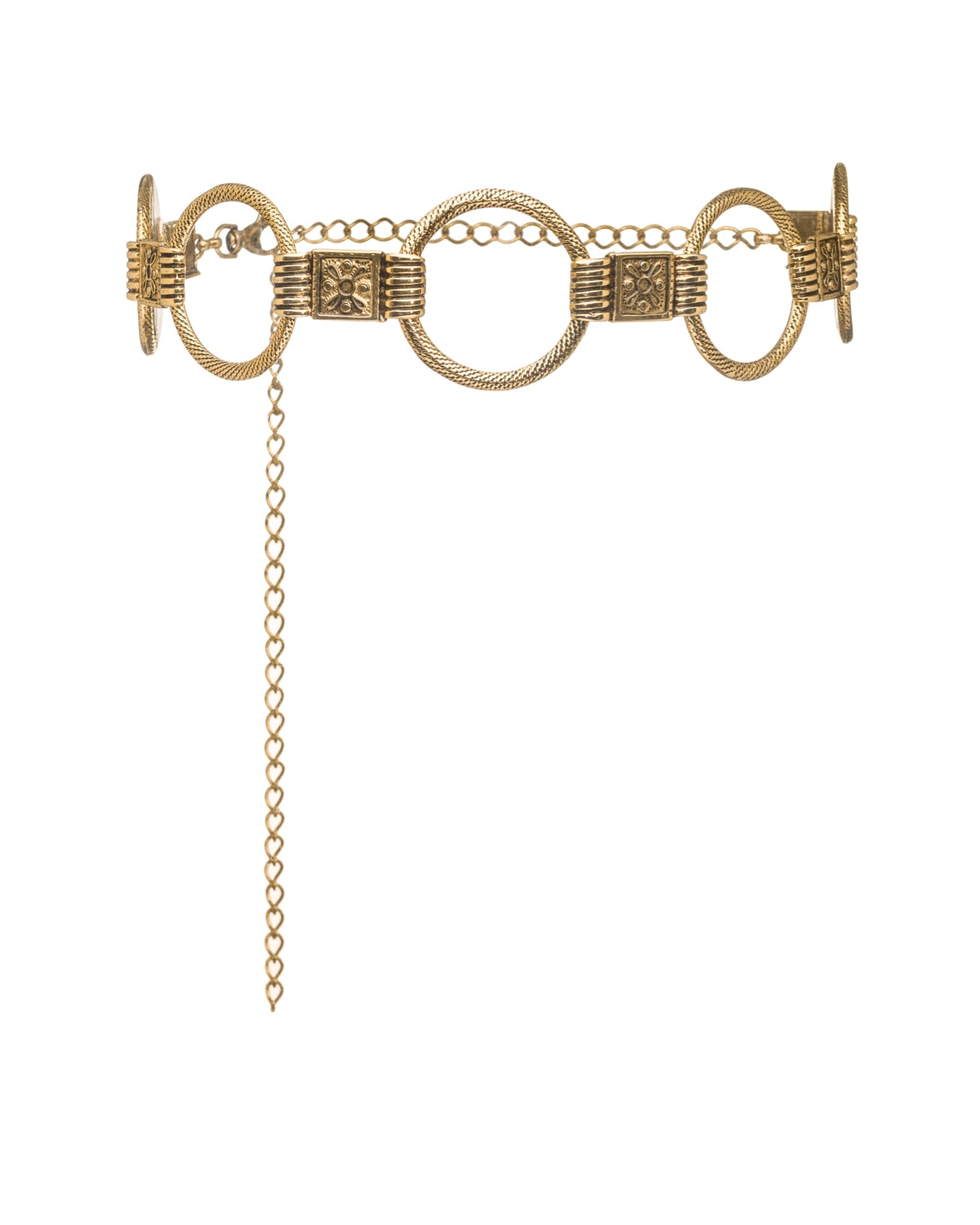 Alannah gold circles chain belt