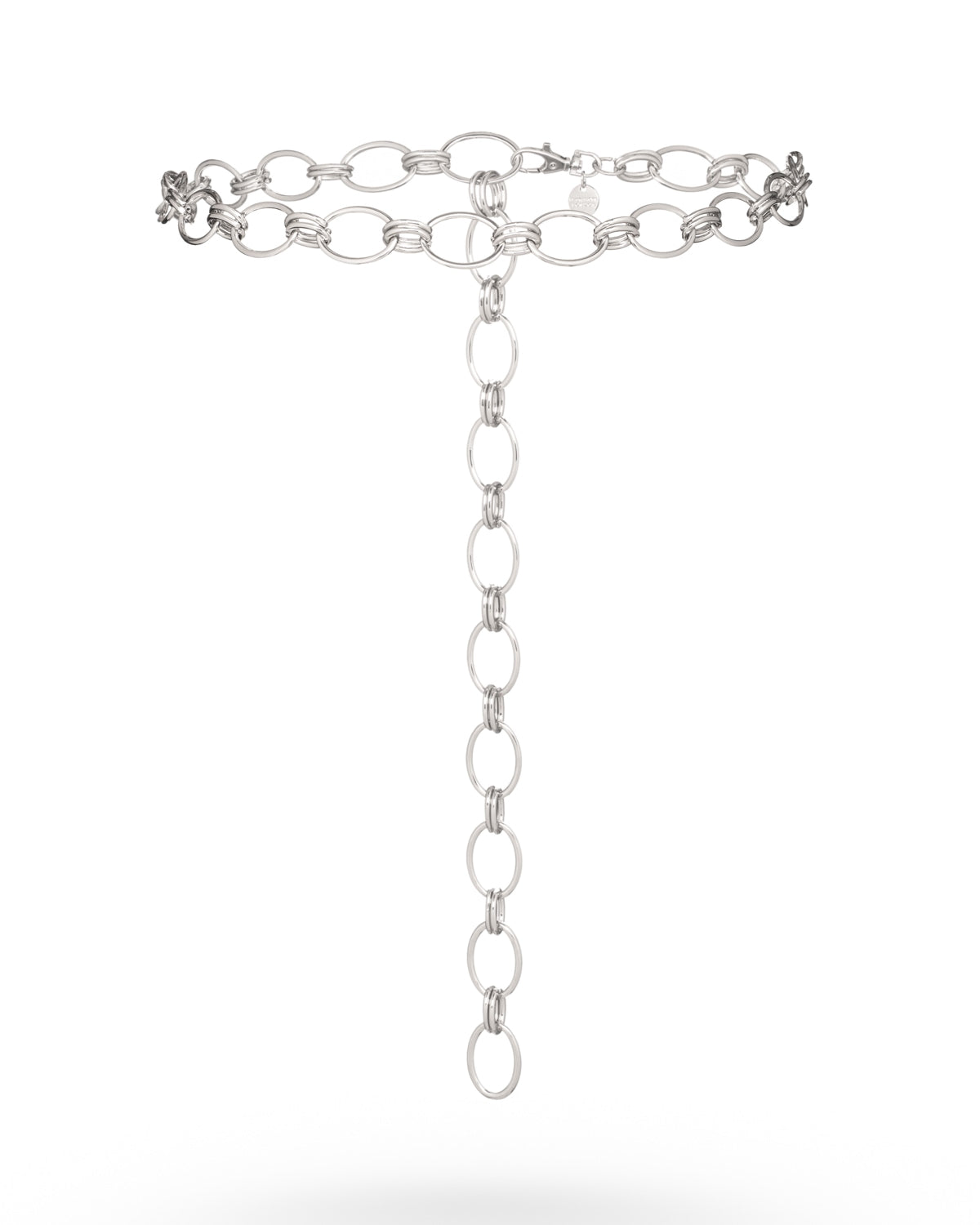 Clara II silver chain belt
