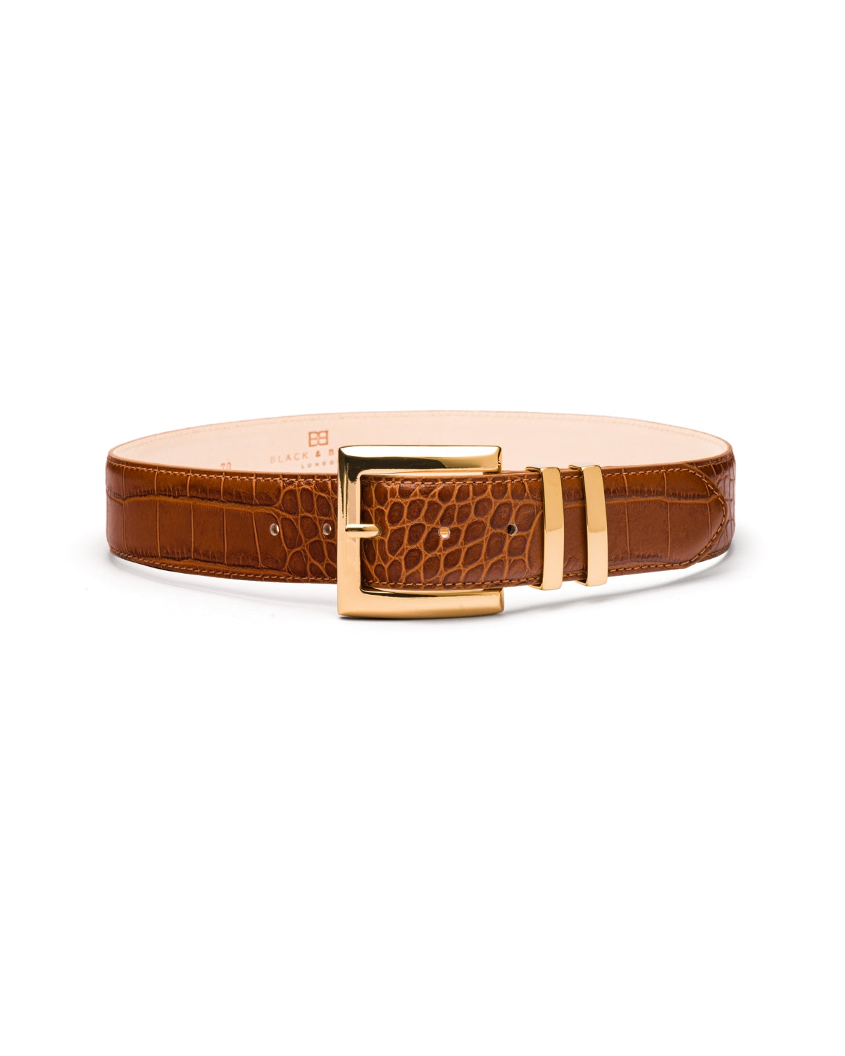 Ida croc print leather belt