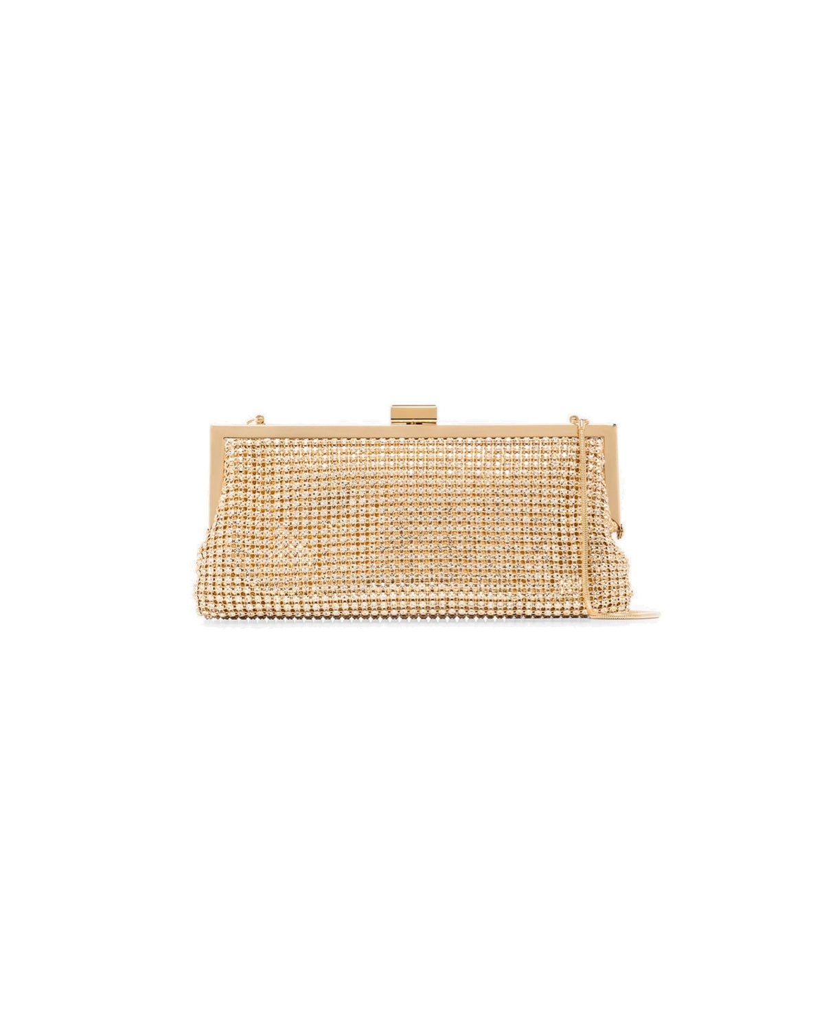 Laura gold crystal baguette clutch