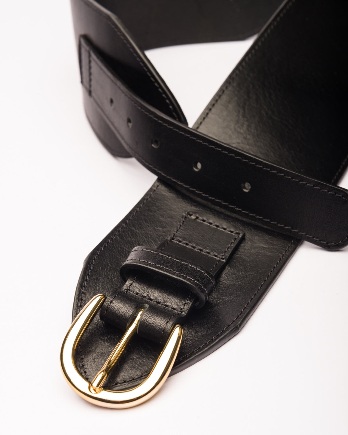 Black leather belt womens best sale