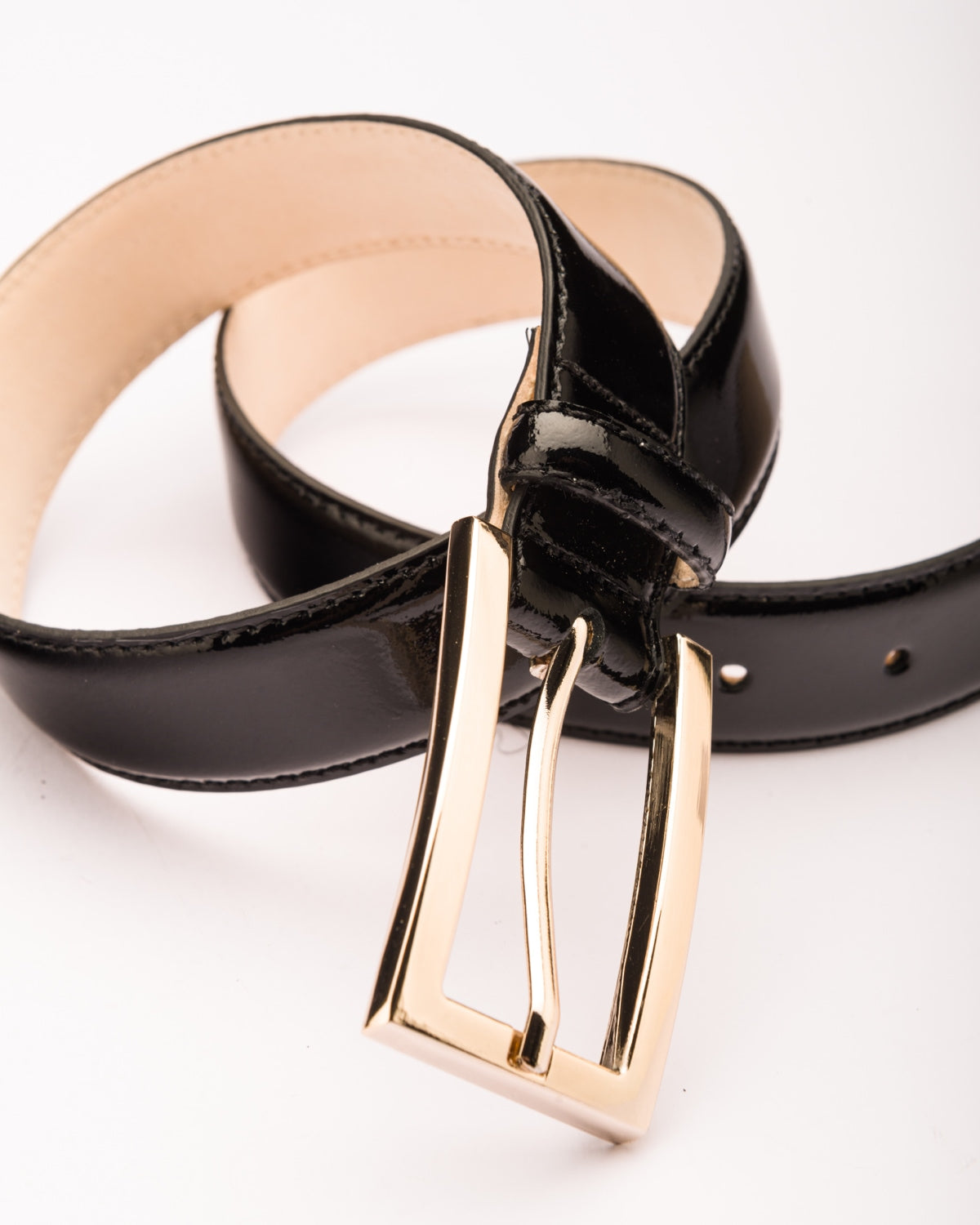 Patent leather clearance wide belt