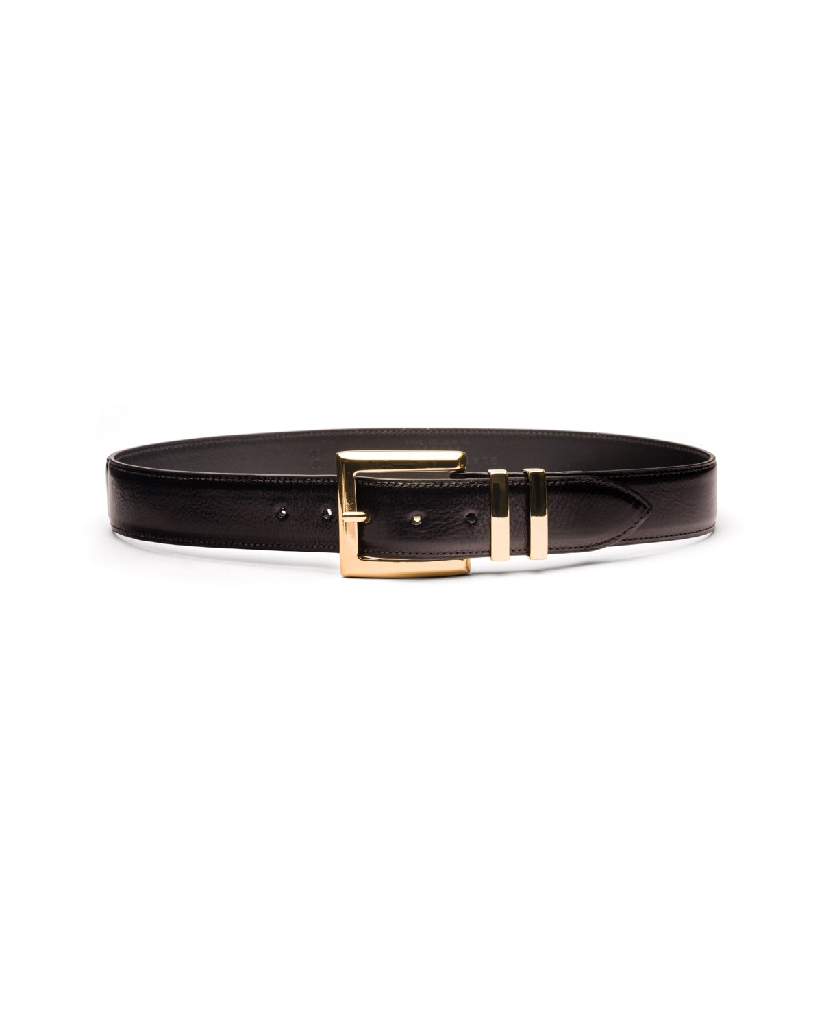 Naomi black leather waist belt