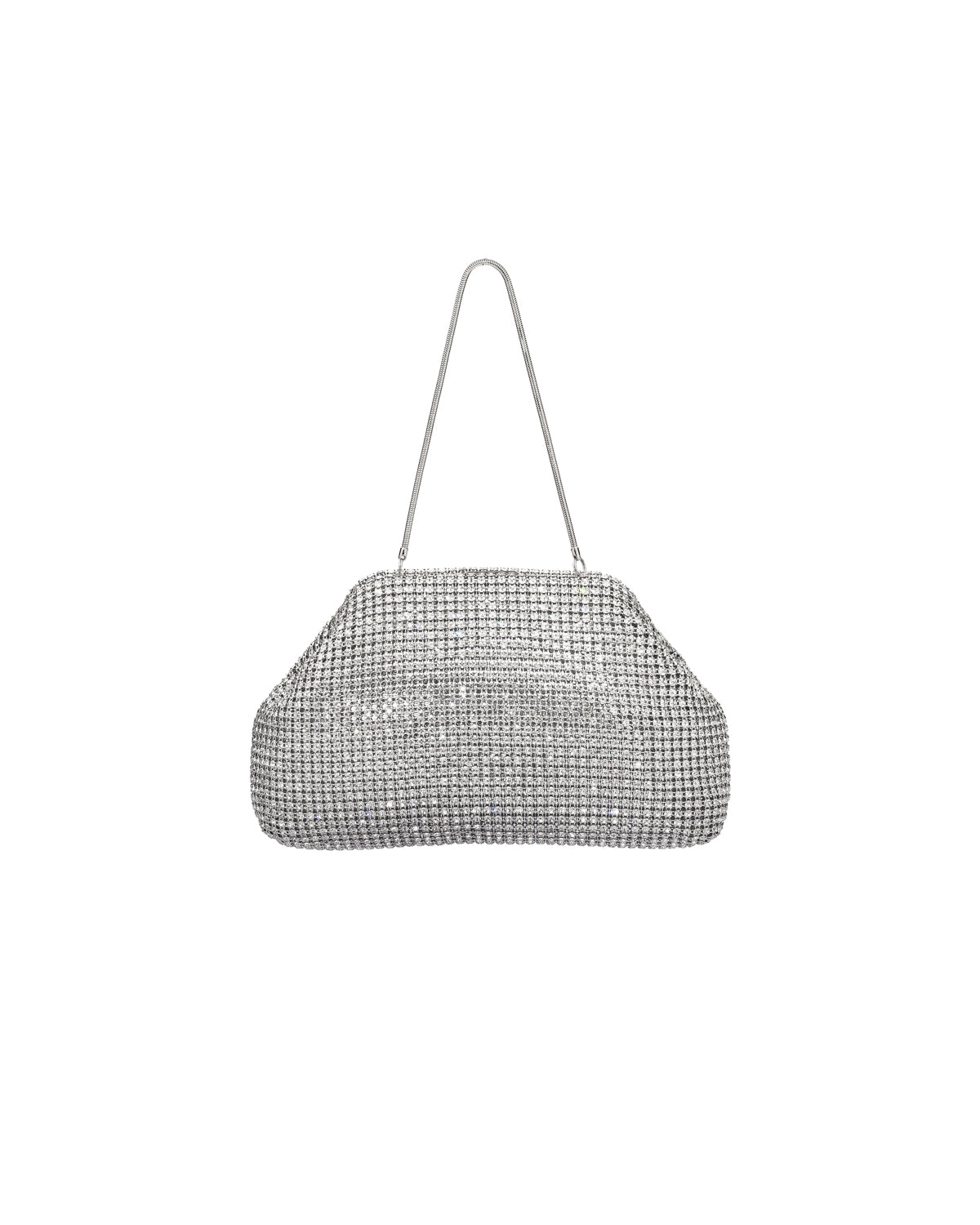 Nina crystal mesh pouch clutch