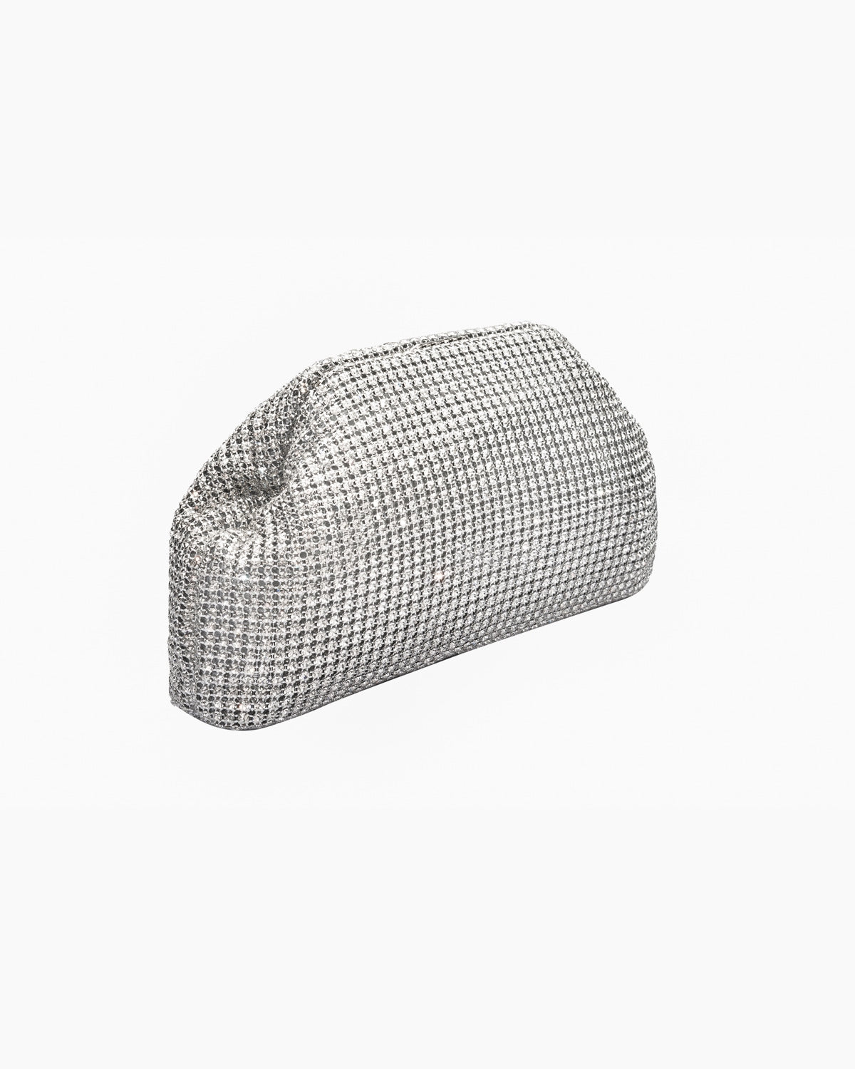 Nina crystal mesh pouch clutch