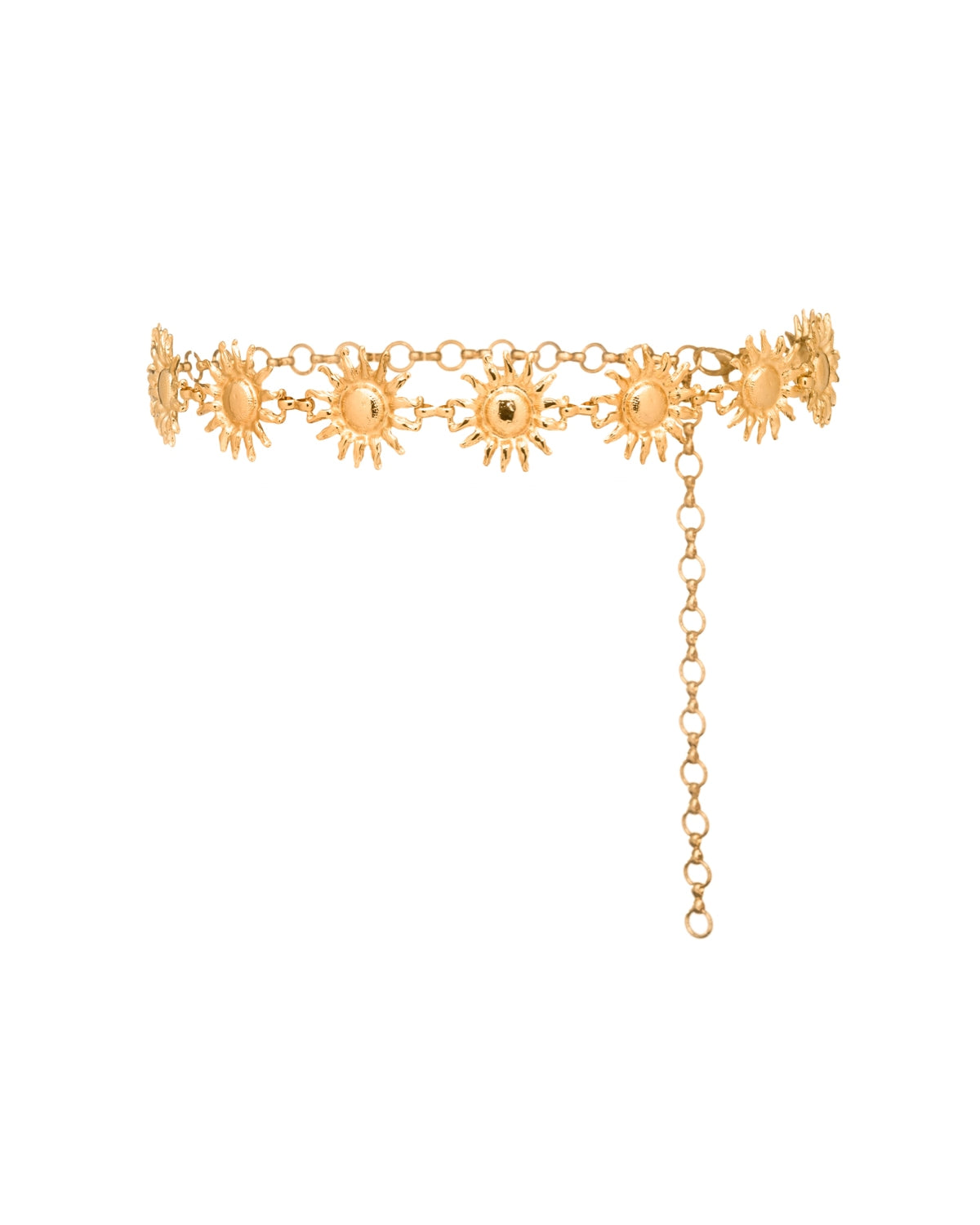 Soleil sundials gold chain belt